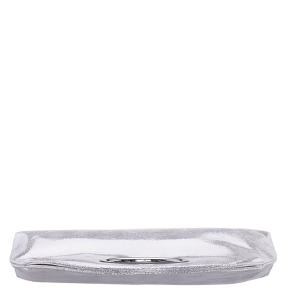 Nina Shoes Jael Silver Metallic Geo Swirl Fabric Handle Bag