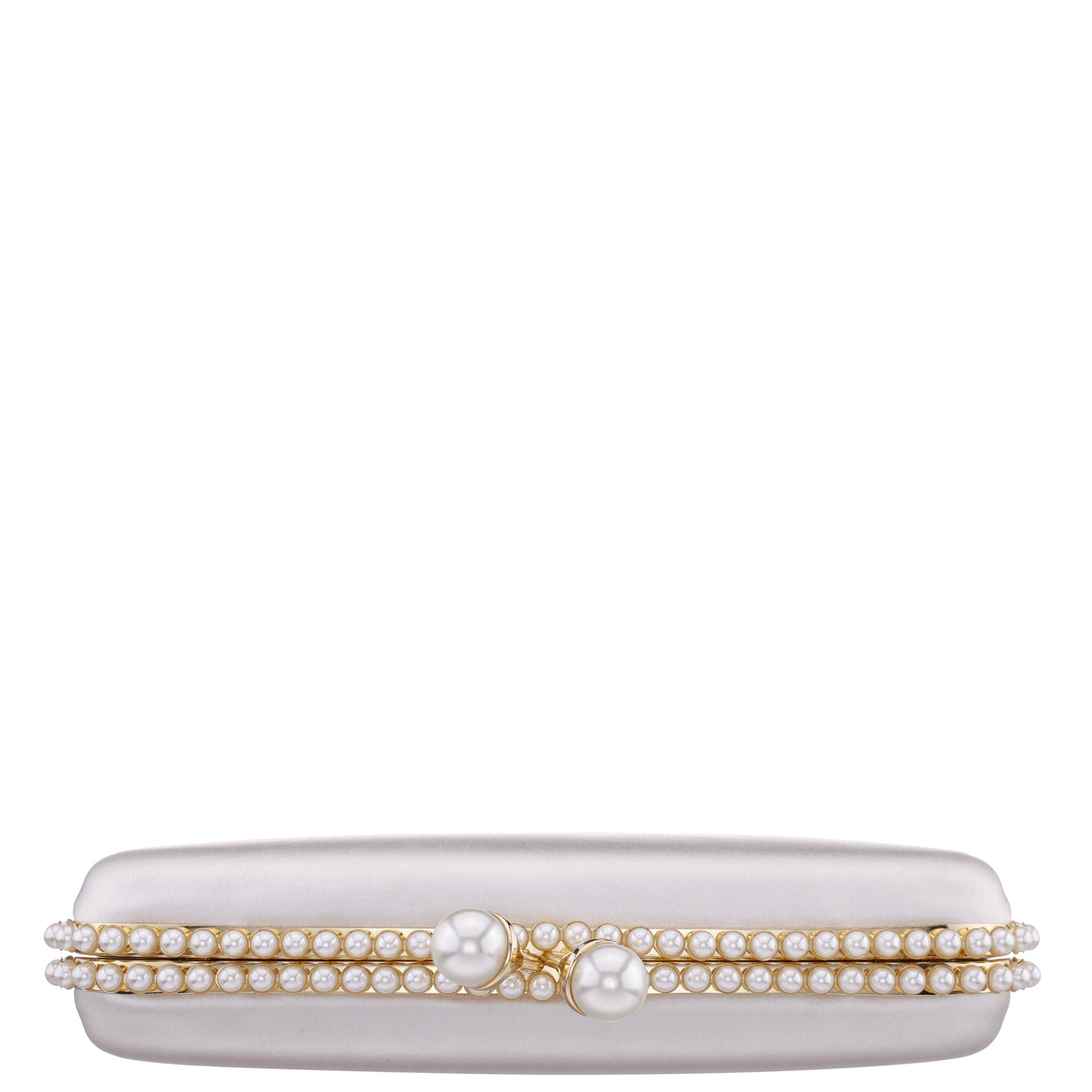 Nina Shoes Goddess Beige Satin / Plastic Pearl Minaudiere
