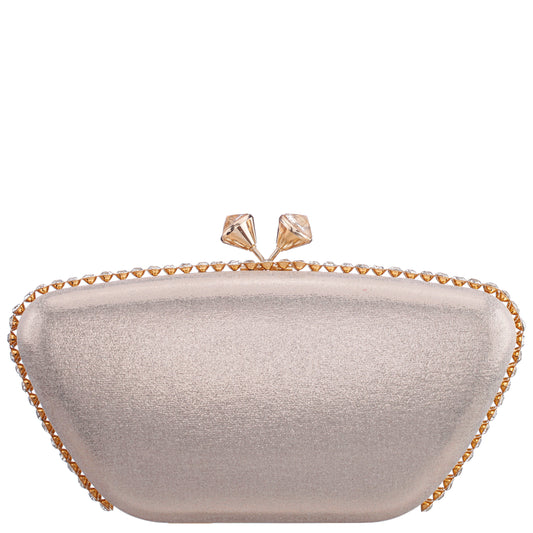 Nina Shoes Goddess Platino Reflective Suedette / Glass Crystal Minaudiere