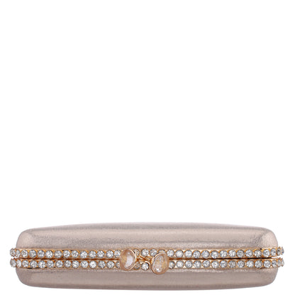 Nina Shoes Goddess Platino Reflective Suedette / Glass Crystal Minaudiere