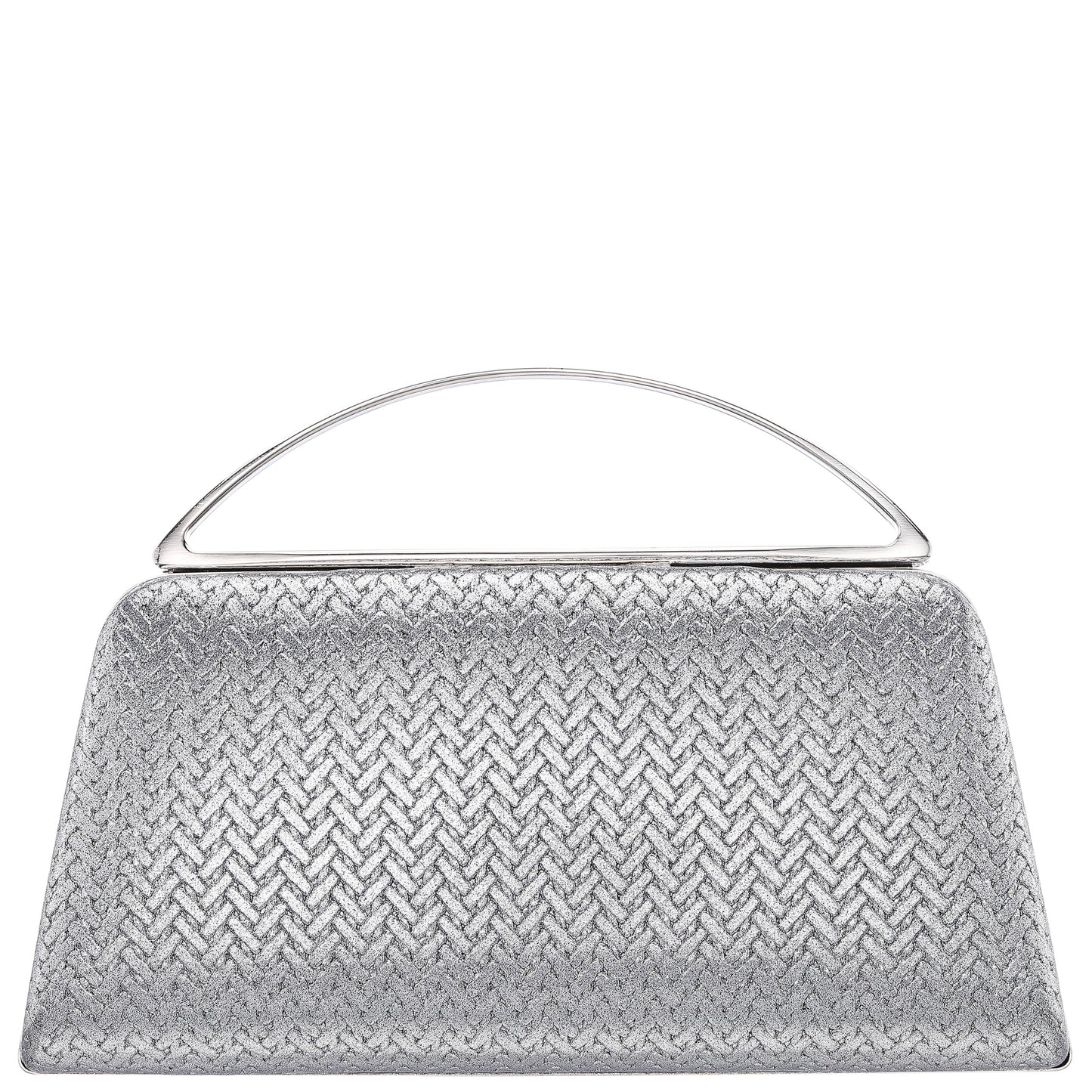 Nina Shoes Genesis-G Antique Silver Metallic Faux Weave Box Bag
