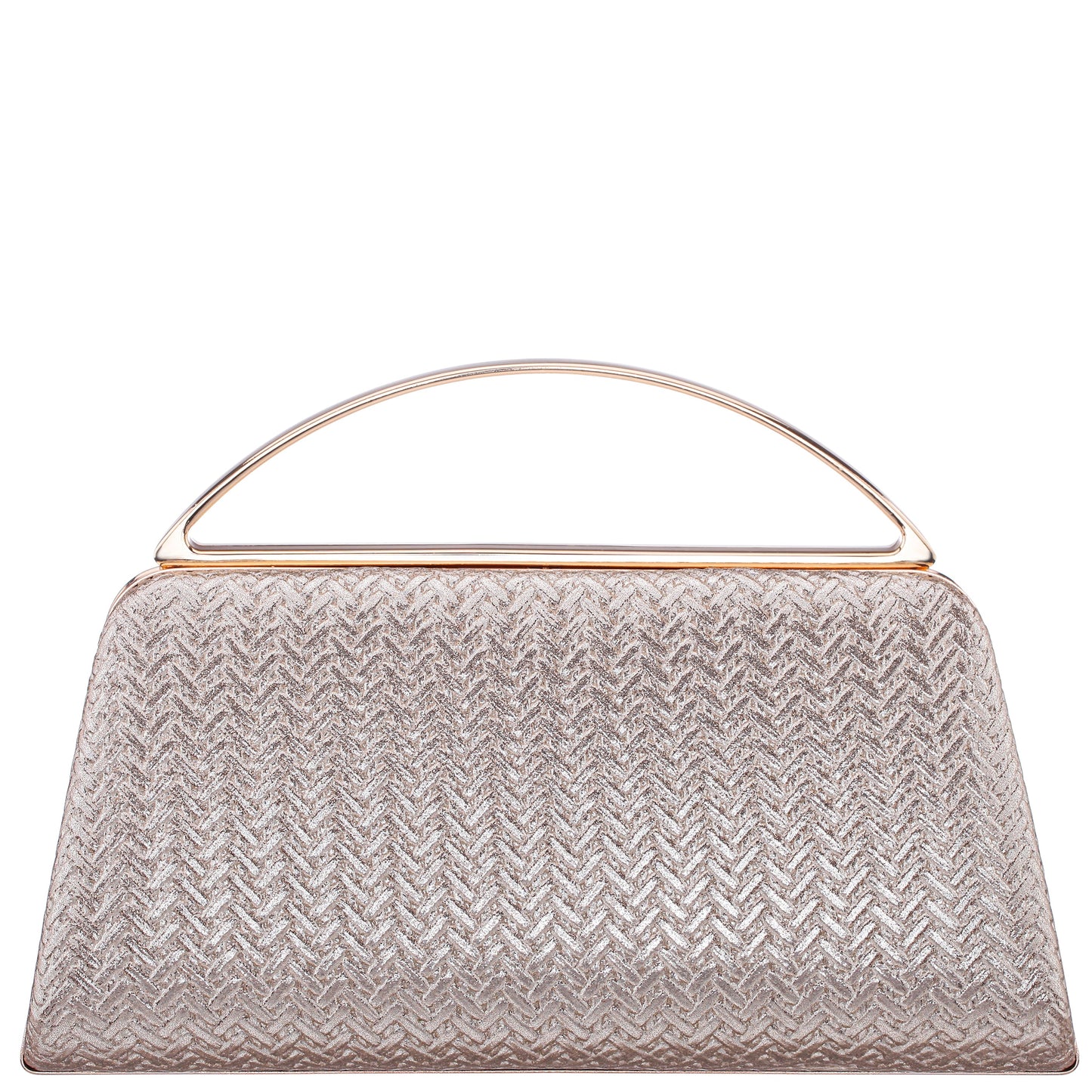 Nina Shoes Genesis-G Light Gold Metallic Faux Weave Box Bag