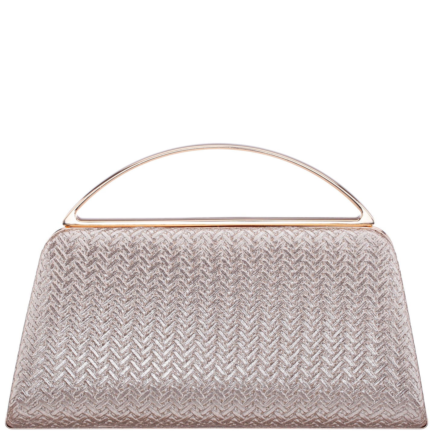 Nina Shoes Genesis-G Light Gold Metallic Faux Weave Box Bag