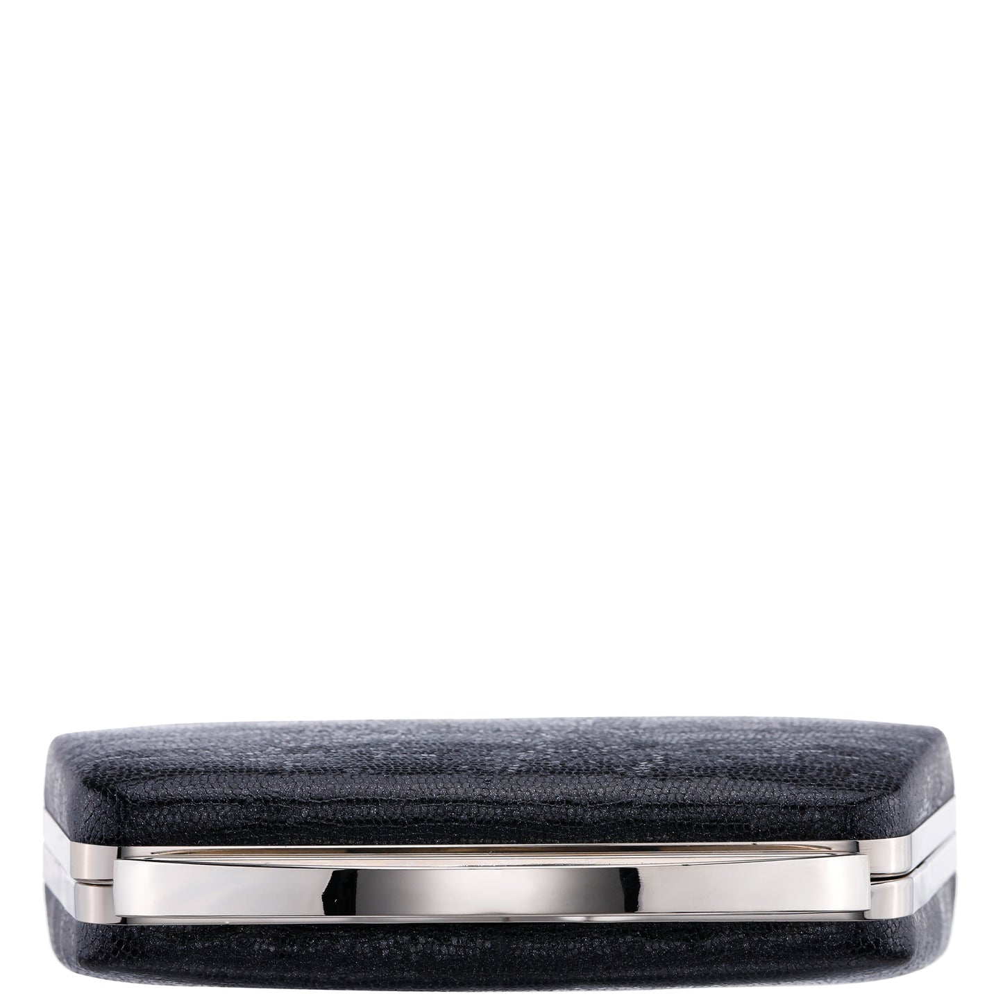Nina Shoes Genesis-S Black Embossed Metallic Snake Minaudiere