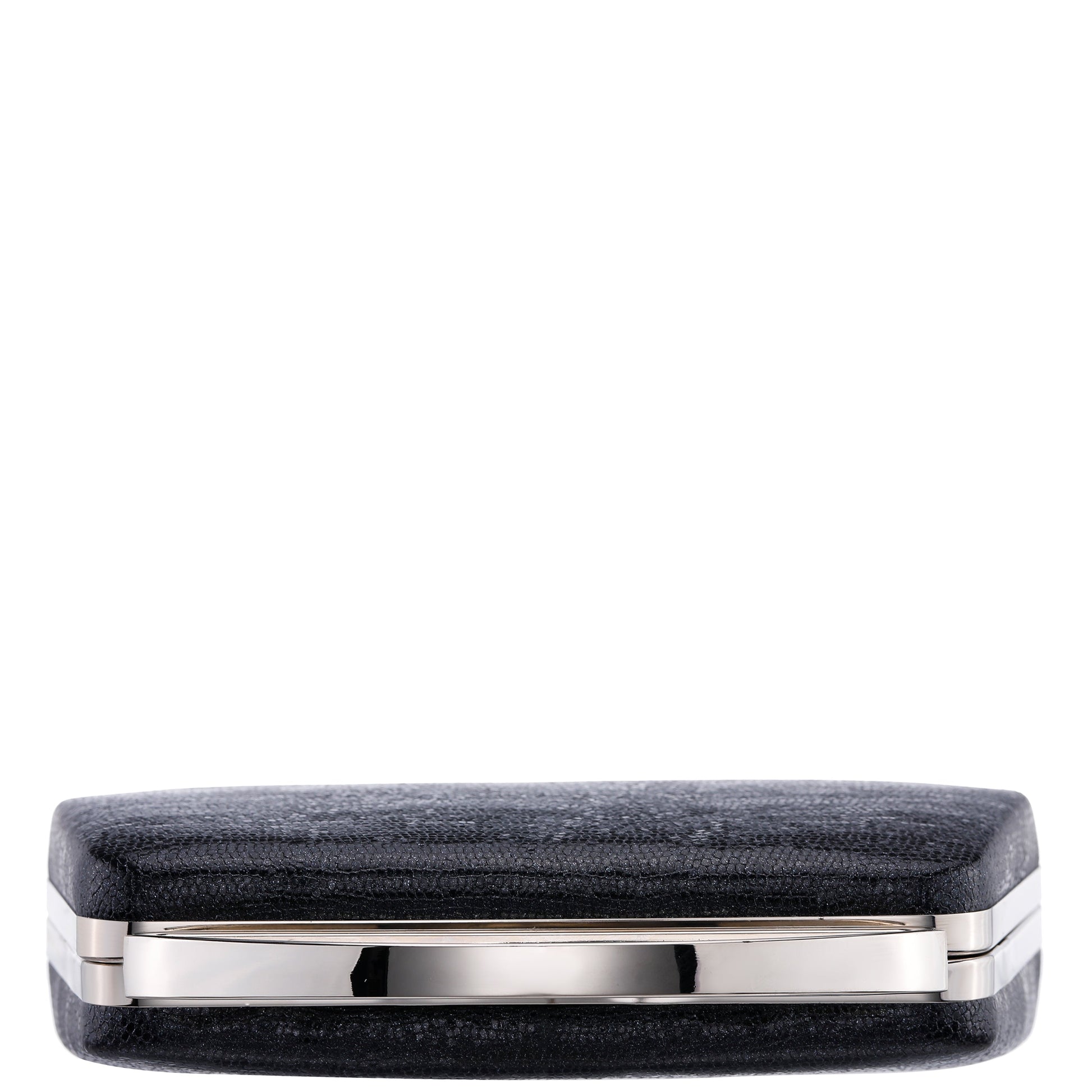 Nina Shoes Genesis-S Black Embossed Metallic Snake Minaudiere