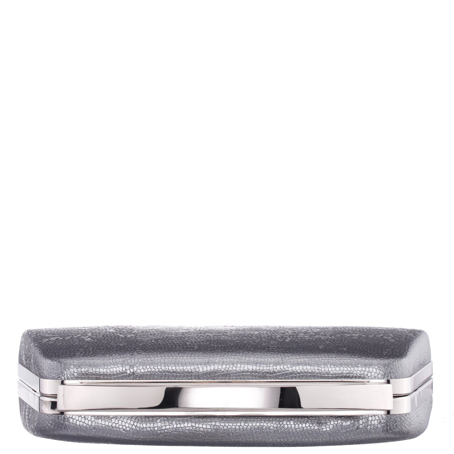Nina Shoes Genesis-S Dark Silver Embossed Metallic Snake Minaudiere