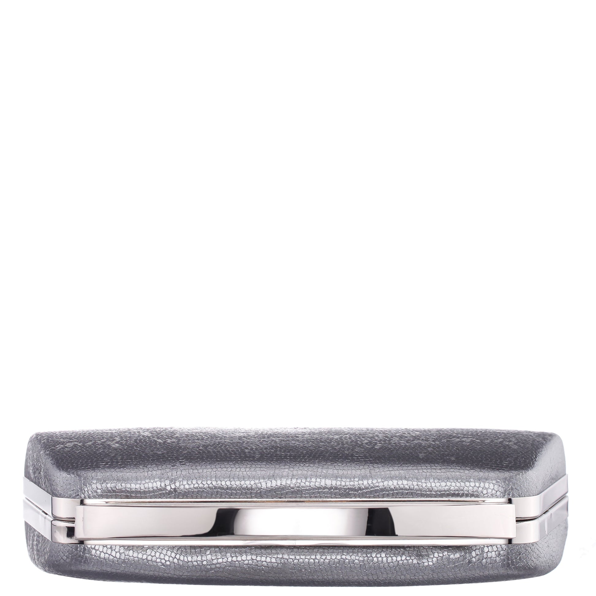 Nina Shoes Genesis-S Dark Silver Embossed Metallic Snake Minaudiere