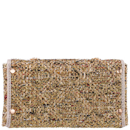 Nina Shoes Cerise Gold Metallic Tweed Crossbody Bag