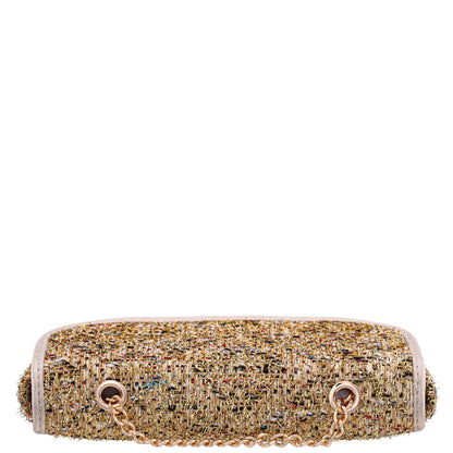 Nina Shoes Cerise Gold Metallic Tweed Crossbody Bag