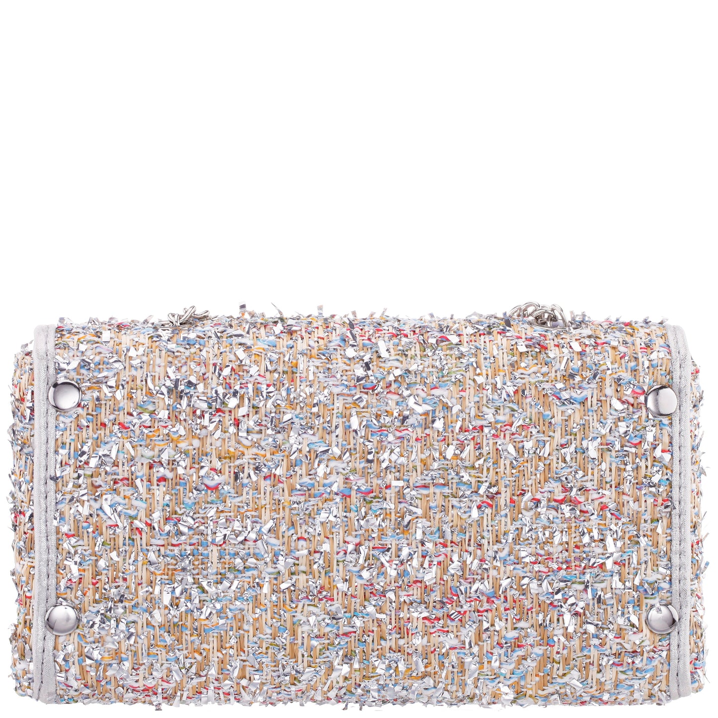 Nina Shoes Cerise Silver Multi Metallic Tweed Crossbody Bag