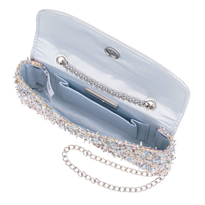 Nina Shoes Cerise Silver Multi Metallic Tweed Crossbody Bag