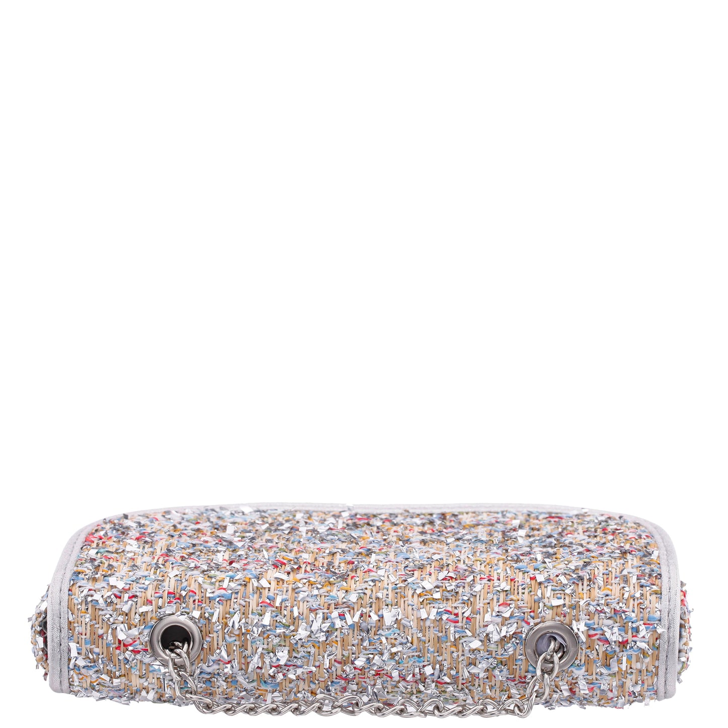 Nina Shoes Cerise Silver Multi Metallic Tweed Crossbody Bag