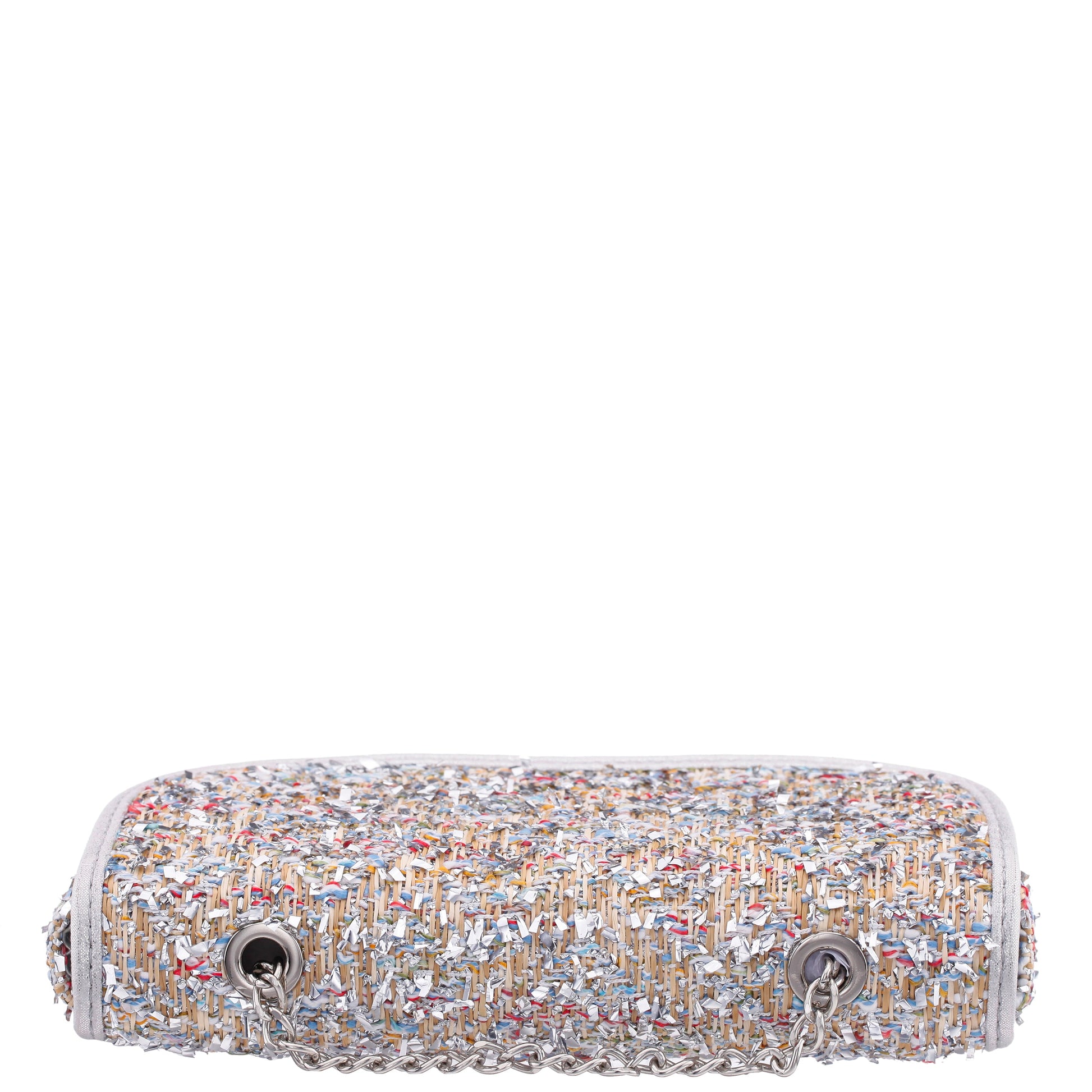 Nina Shoes Cerise Silver Multi Metallic Tweed Crossbody Bag