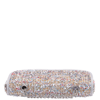 Nina Shoes Cerise Silver Multi Metallic Tweed Crossbody Bag