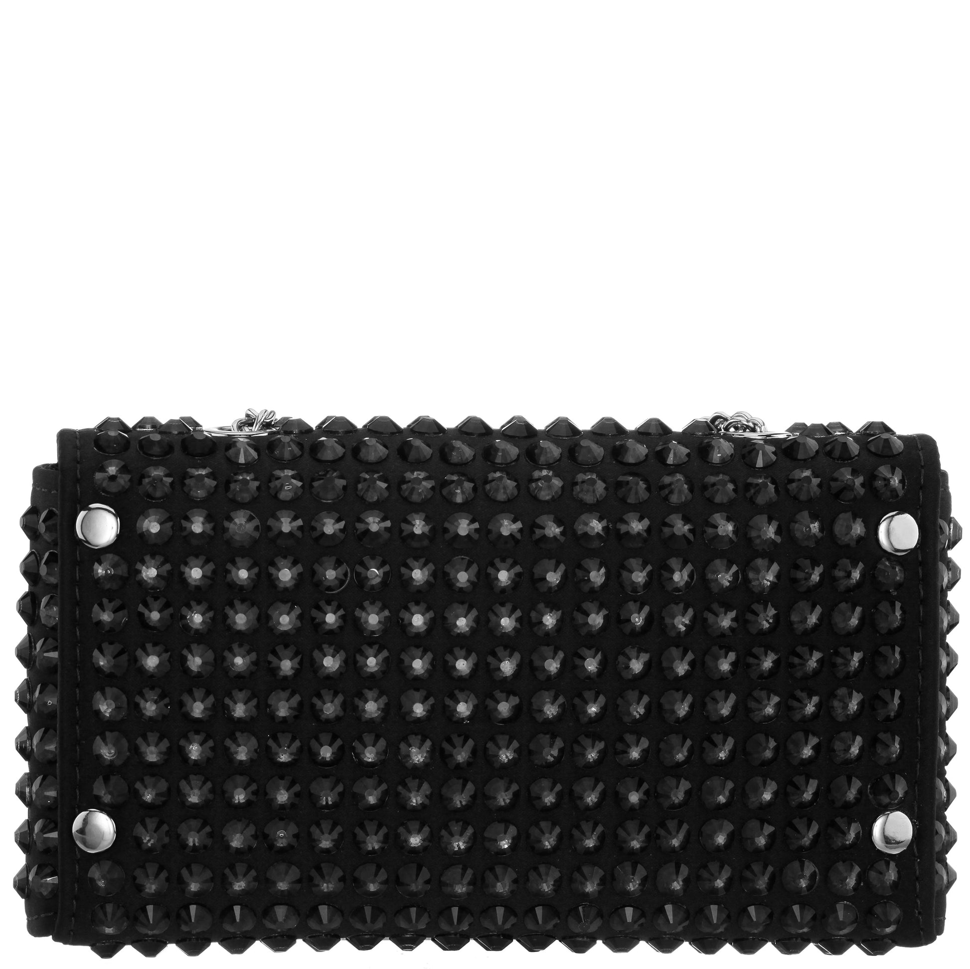 Nina Shoes Bixby Black Satin Crossbody Bag