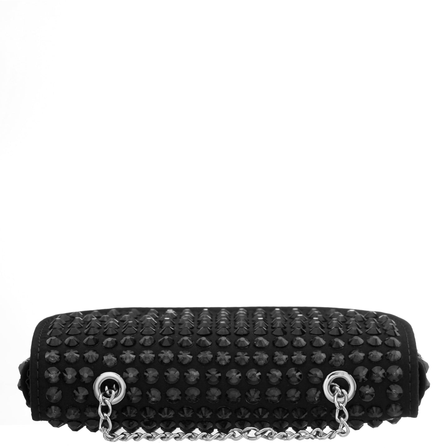 Nina Shoes Bixby Black Satin Crossbody Bag