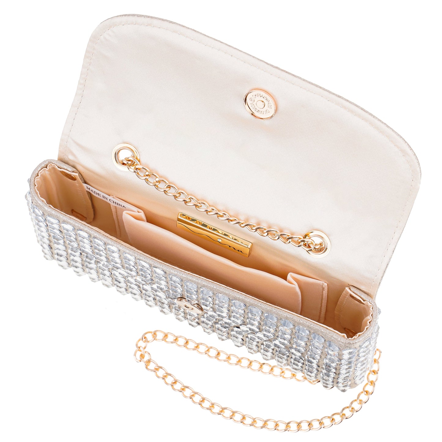 Nina Shoes Bixby Platino Glamex Crossbody Bag