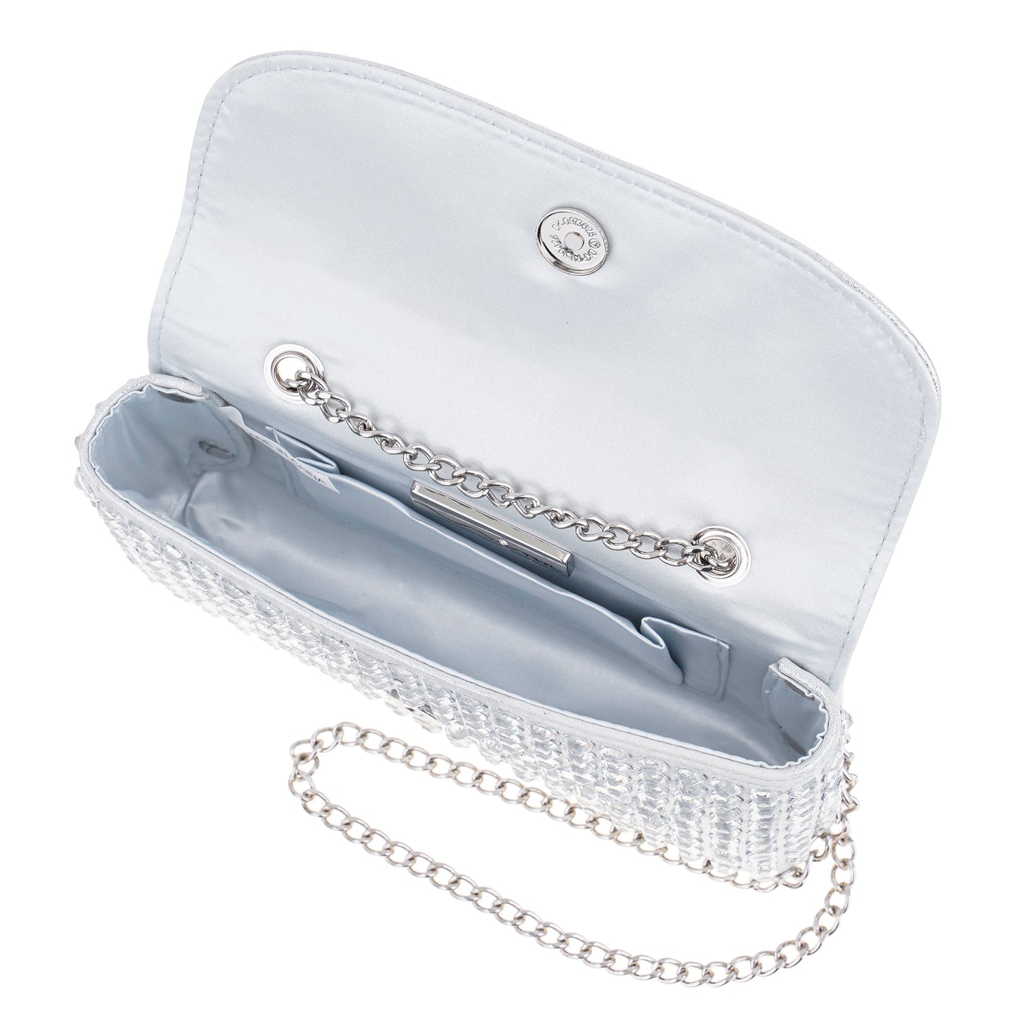 Nina Shoes Bixby Silver Glamex Crossbody Bag