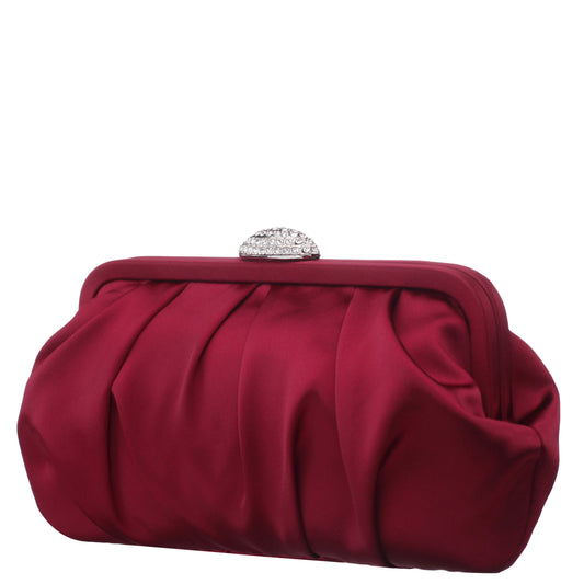 Nina Shoes Concord Red Satin Frame Clutch