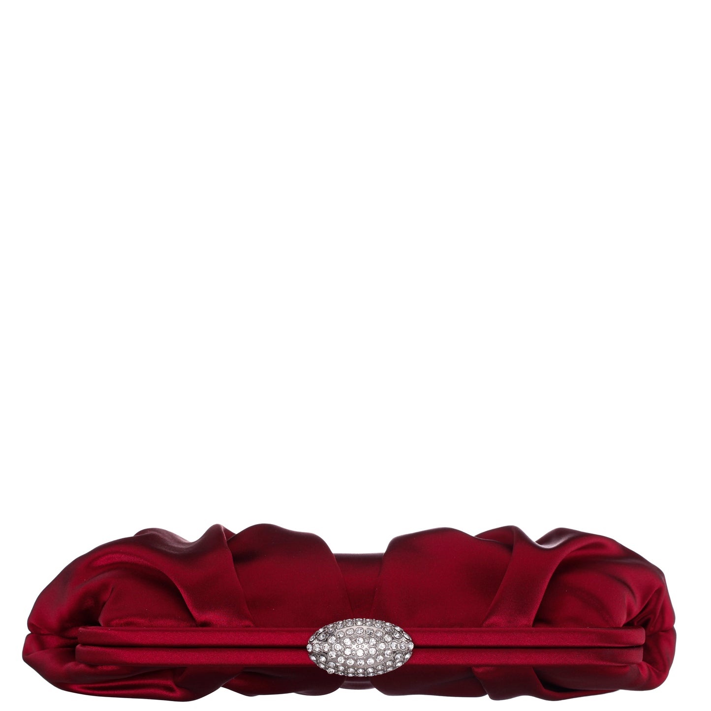 Nina Shoes Concord Red Satin Frame Clutch