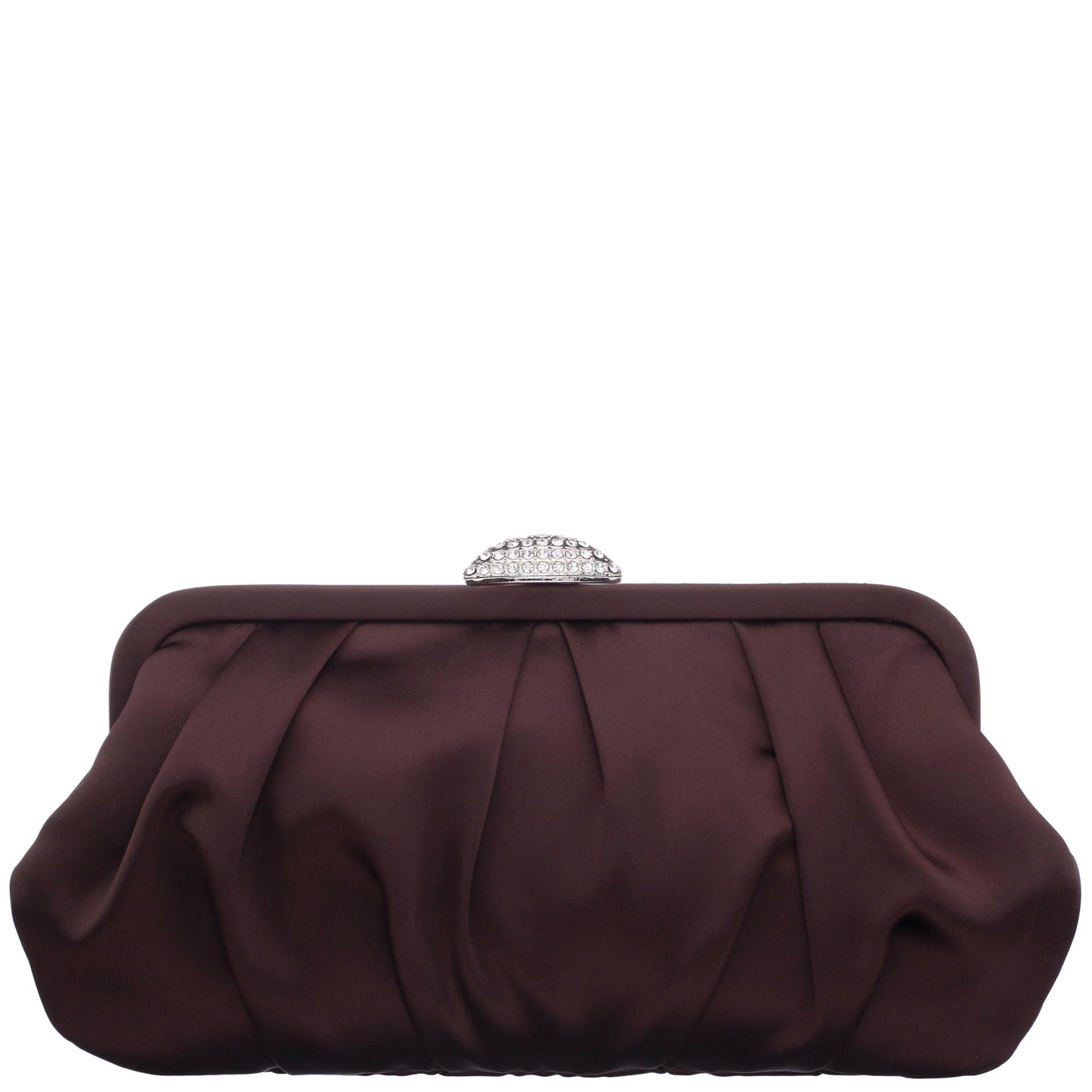 Nina Shoes Concord CHOCOLATE Satin Clutch