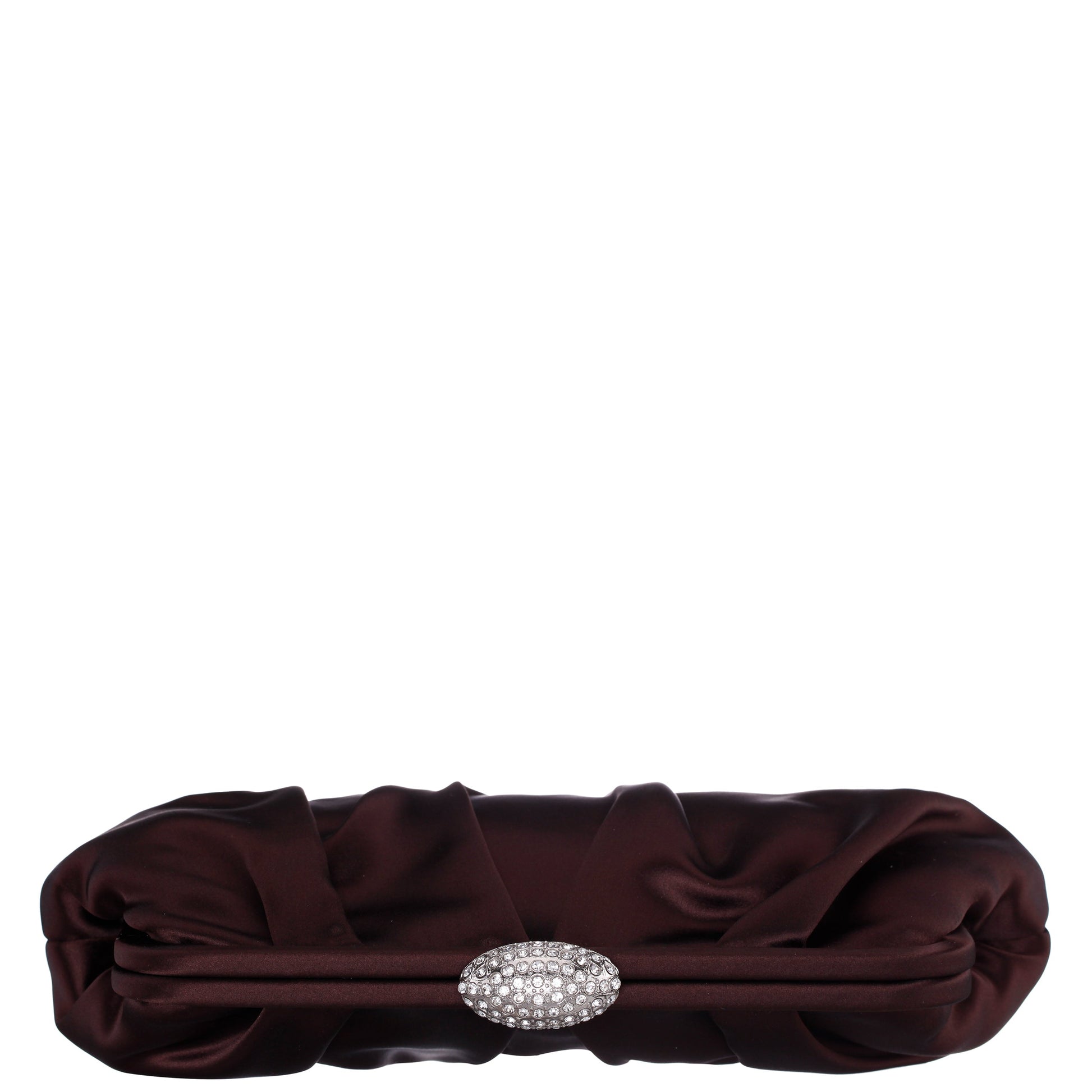 Nina Shoes Concord CHOCOLATE Satin Clutch