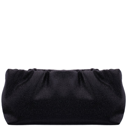 Nina Shoes Thea-T Black Stellarglow Fabric Frame Clutch