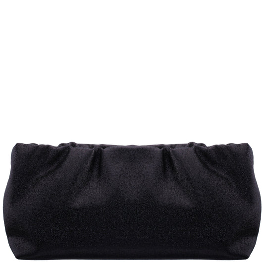 Nina Shoes Thea-T Black Stellarglow Fabric Frame Clutch
