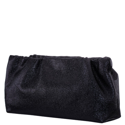 Nina Shoes Thea-T Black Stellarglow Fabric Frame Clutch