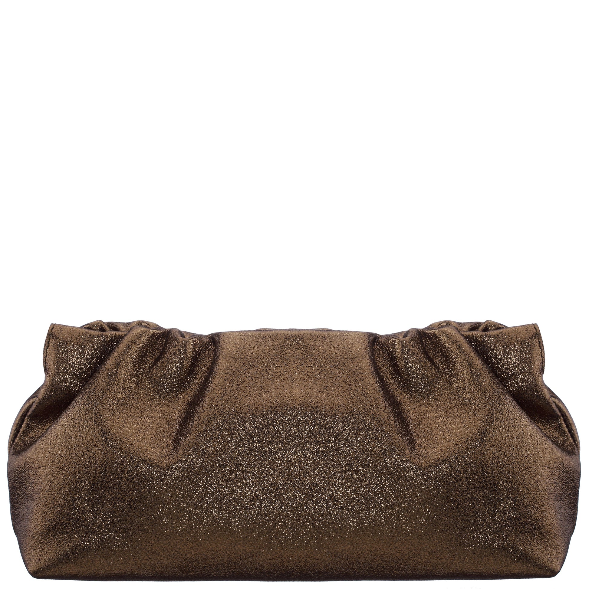 Nina Shoes Thea-T Brown Stellarglow Fabric Frame Clutch