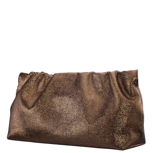 Nina Shoes Thea-T Brown Stellarglow Fabric Frame Clutch
