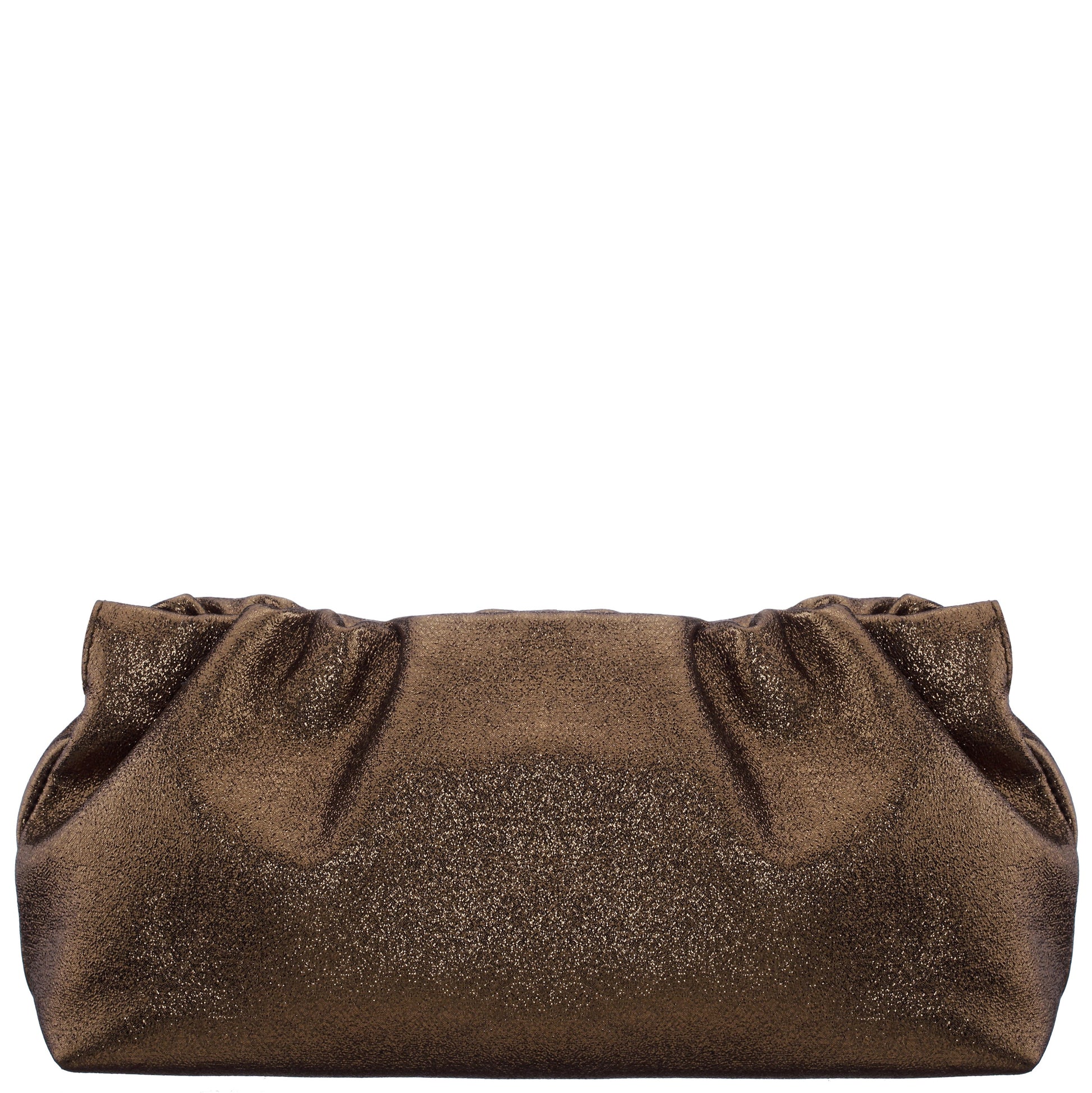Nina Shoes Thea-T Brown Stellarglow Fabric Frame Clutch
