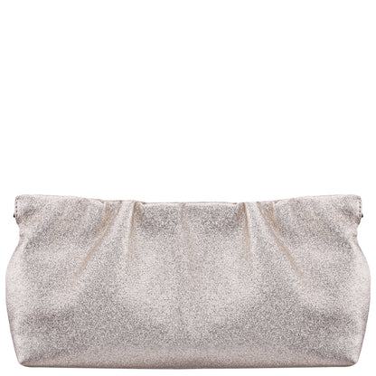 Nina Shoes Thea-T Platino Stellarglow Fabric Frame Clutch