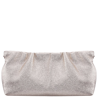 Nina Shoes Thea-T Platino Stellarglow Fabric Frame Clutch