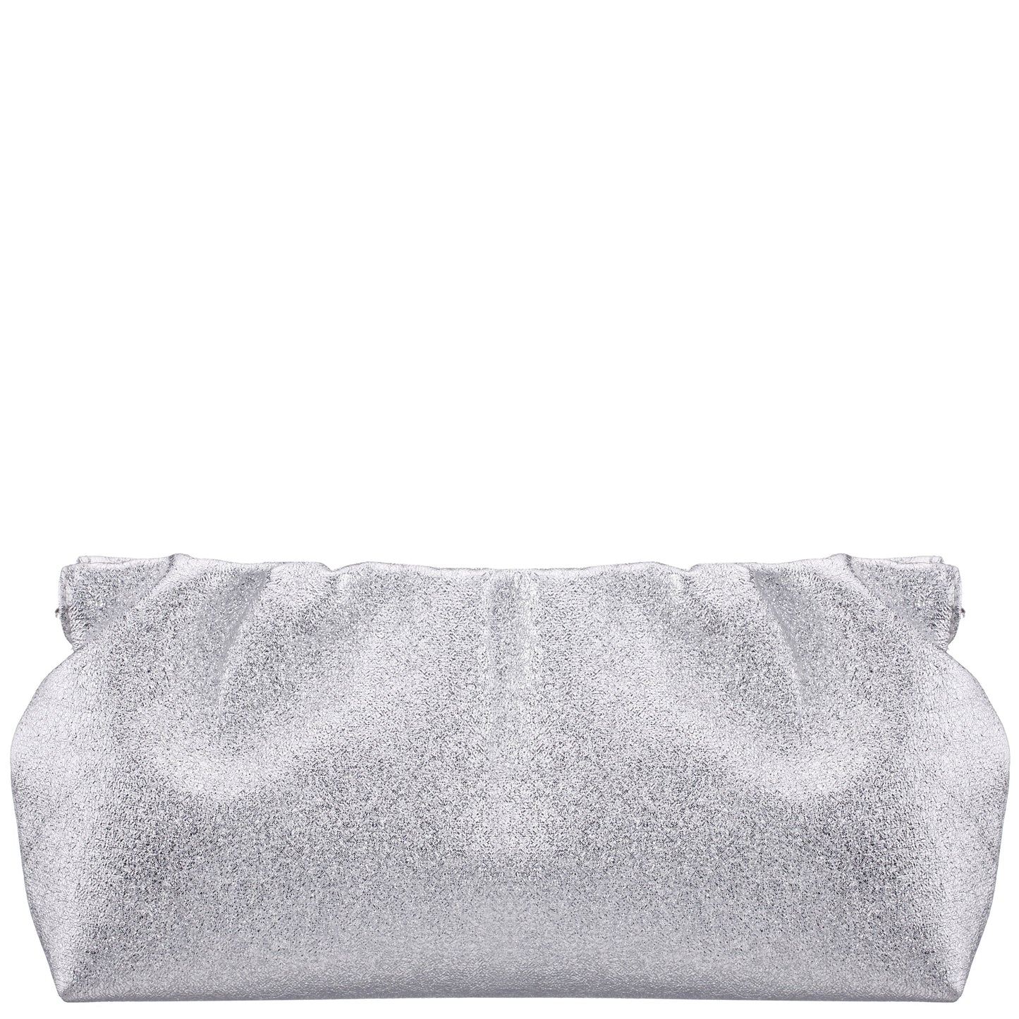 Nina Shoes Thea-T Silver Stellarglow Fabric Frame Clutch