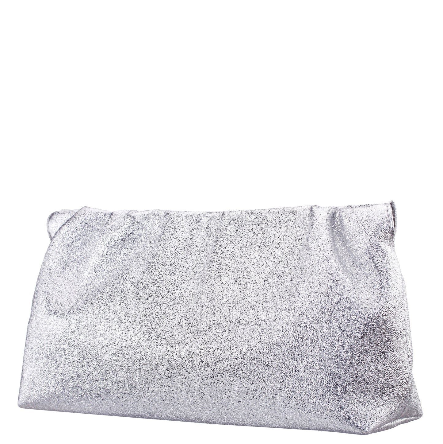 Nina Shoes Thea-T Silver Stellarglow Fabric Frame Clutch