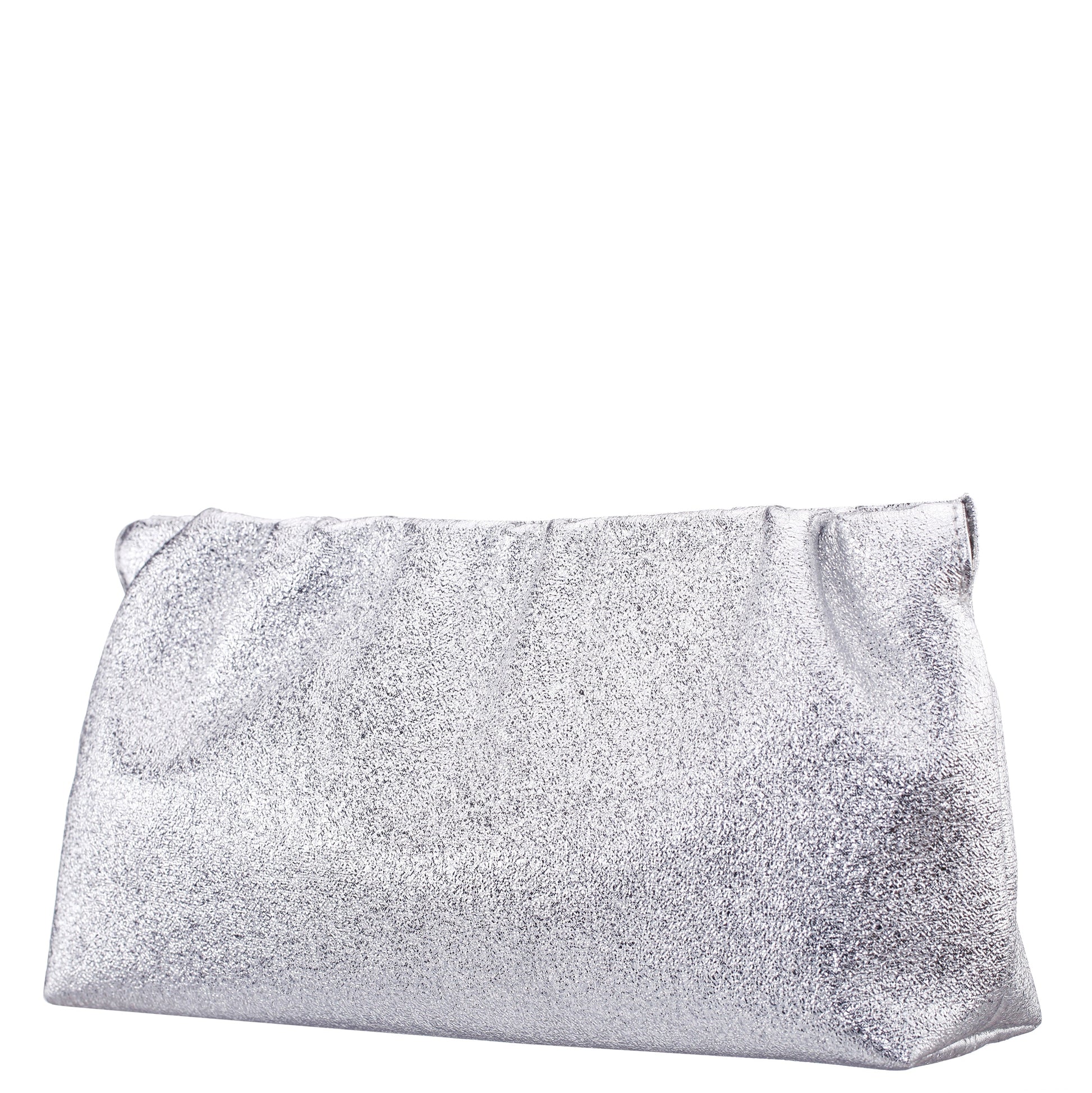 Nina Shoes Thea-T Silver Stellarglow Fabric Frame Clutch