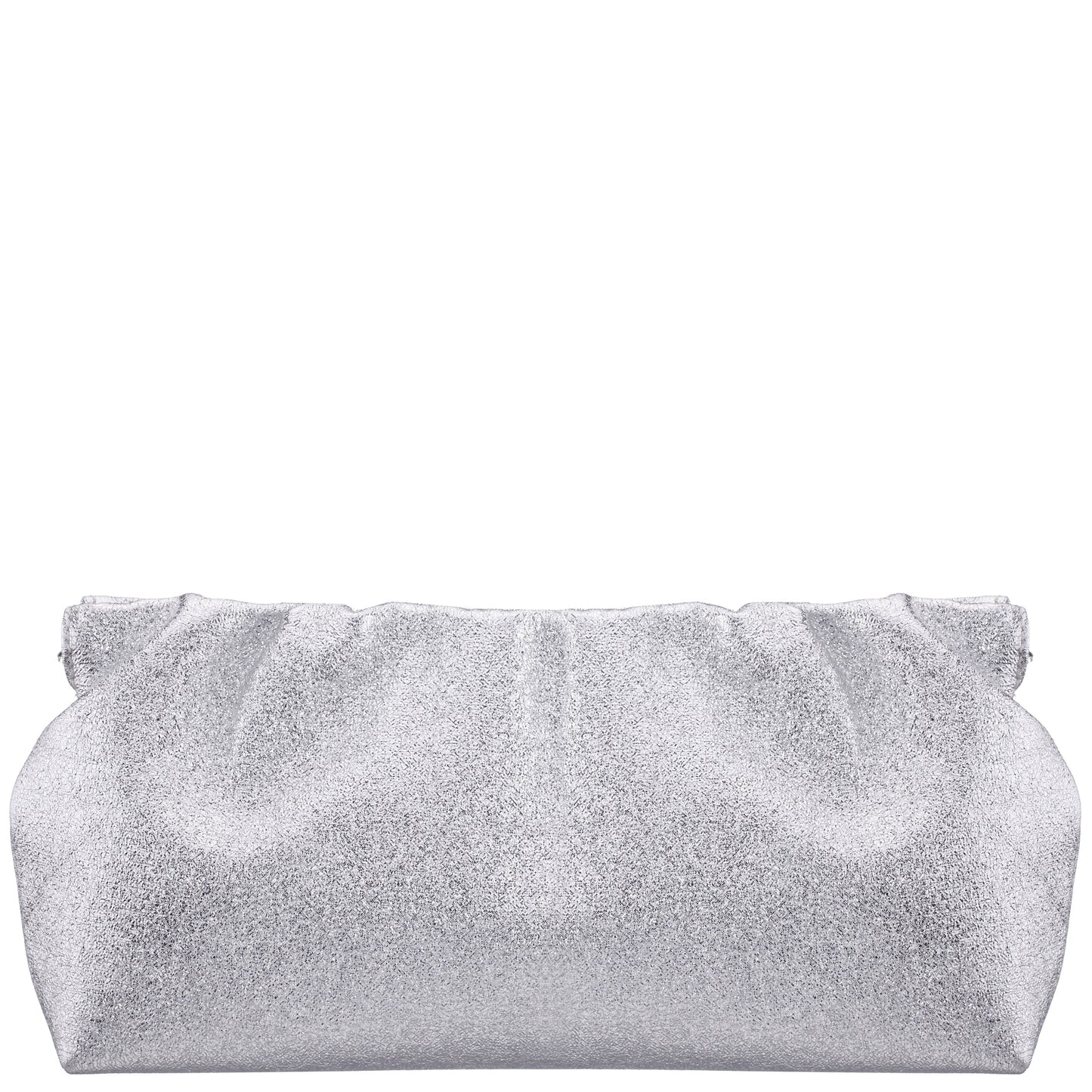 Nina Shoes Thea-T Silver Stellarglow Fabric Frame Clutch