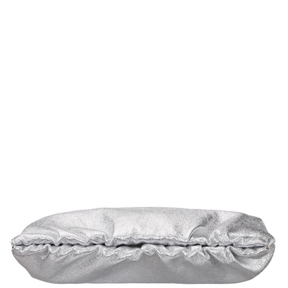 Nina Shoes Thea-T Silver Stellarglow Fabric Frame Clutch