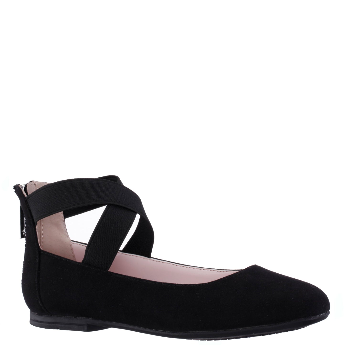 Nina Shoes Girls Marissa Black Zip Back Ballet Flats