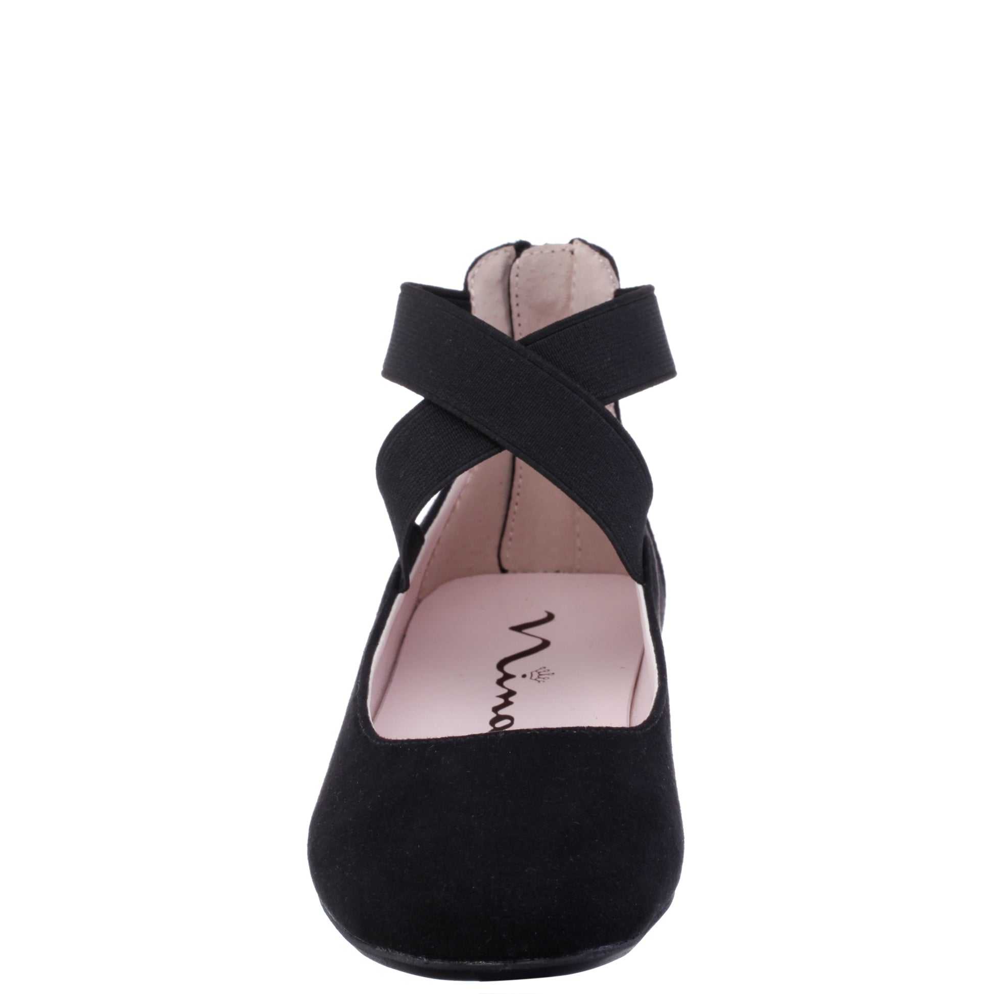 Nina Shoes Girls Marissa Black Zip Back Ballet Flats