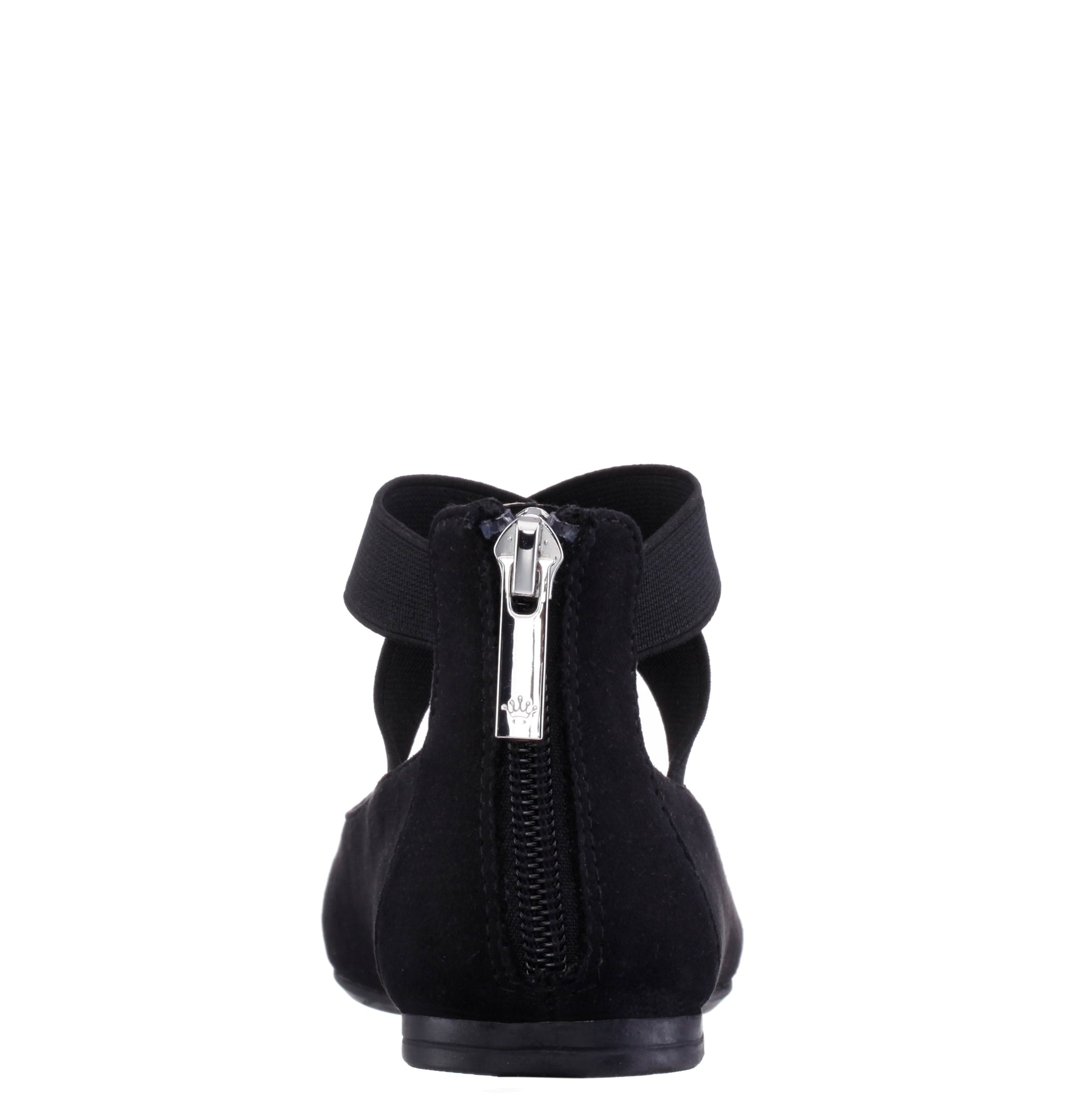 Nina Shoes Girls Marissa Black Zip Back Ballet Flats