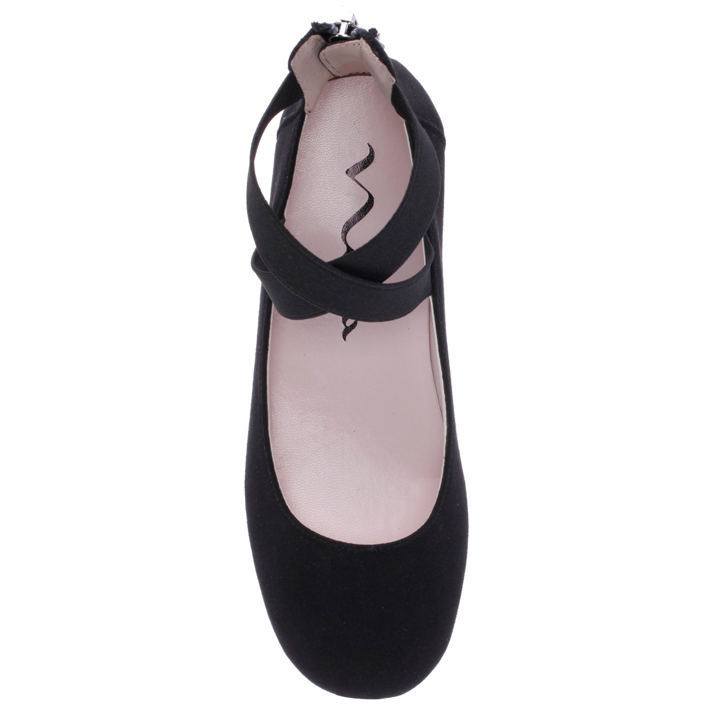 Nina Shoes Girls Marissa Black Zip Back Ballet Flats