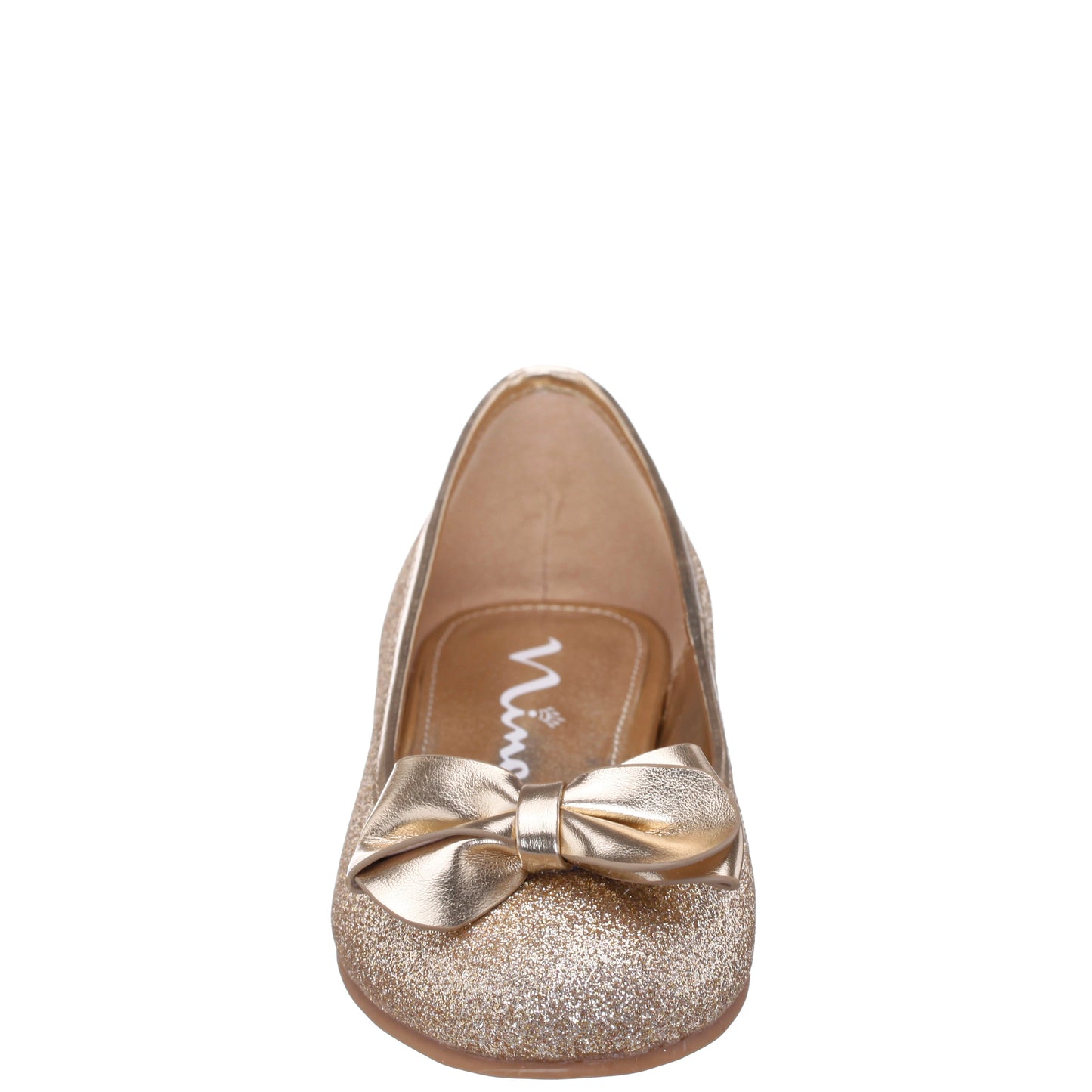 Nina Shoes Girls Rose Gold Glitter Ballet Flats