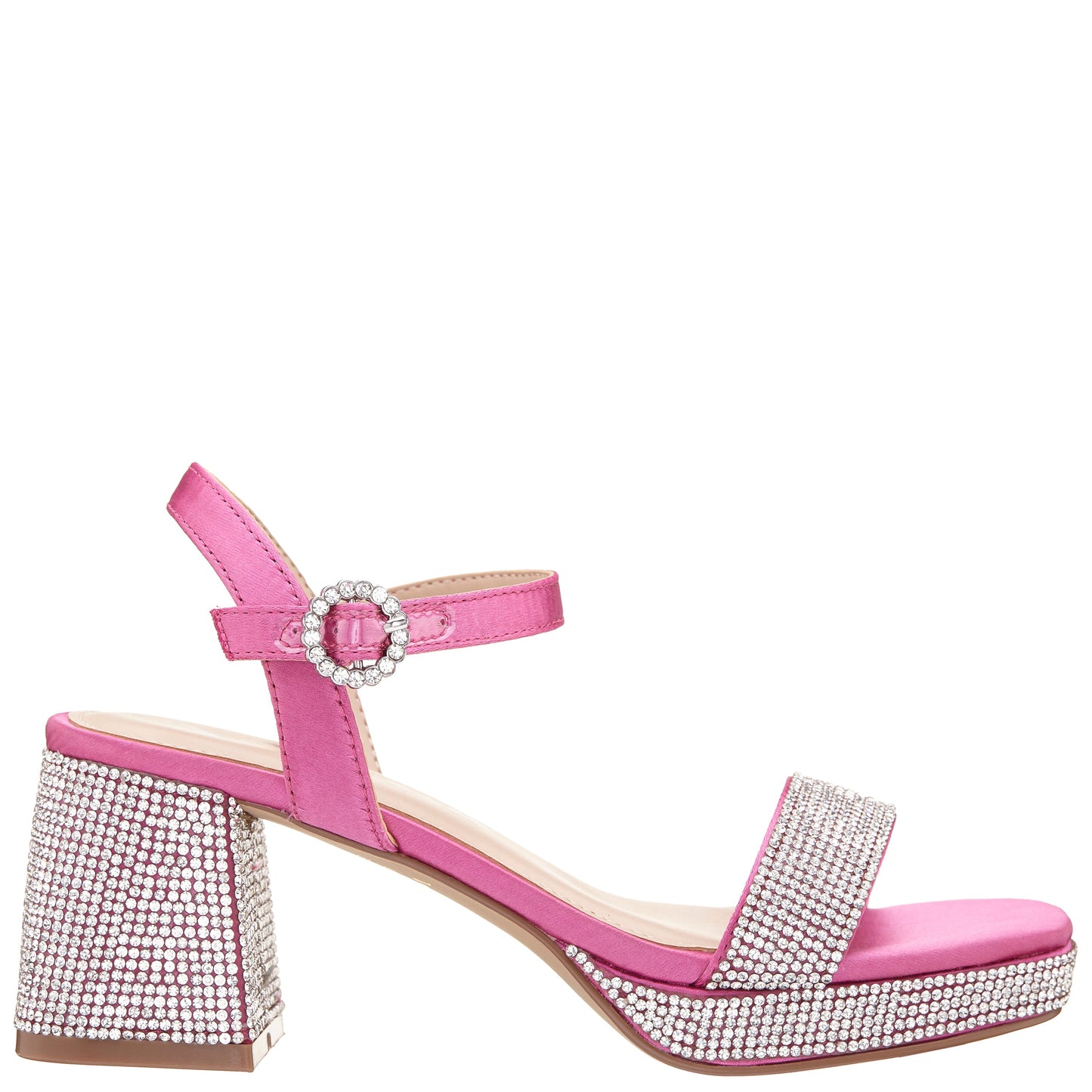 Nina Shoes Girls Marysol Pink Rhinestone Platform Dress Sandals