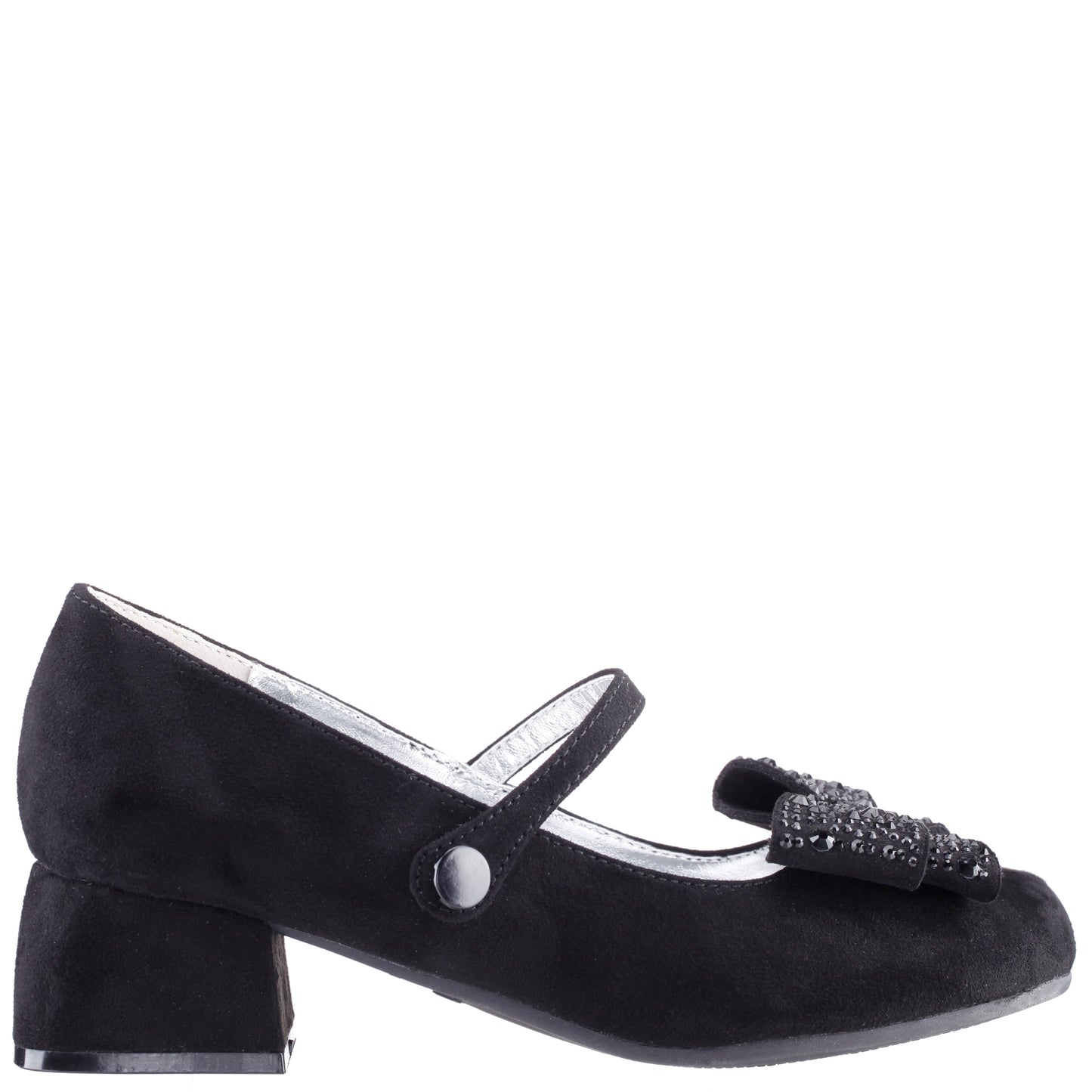 Nina Shoes Girls Nole Black Suede Mary Jane Pumps