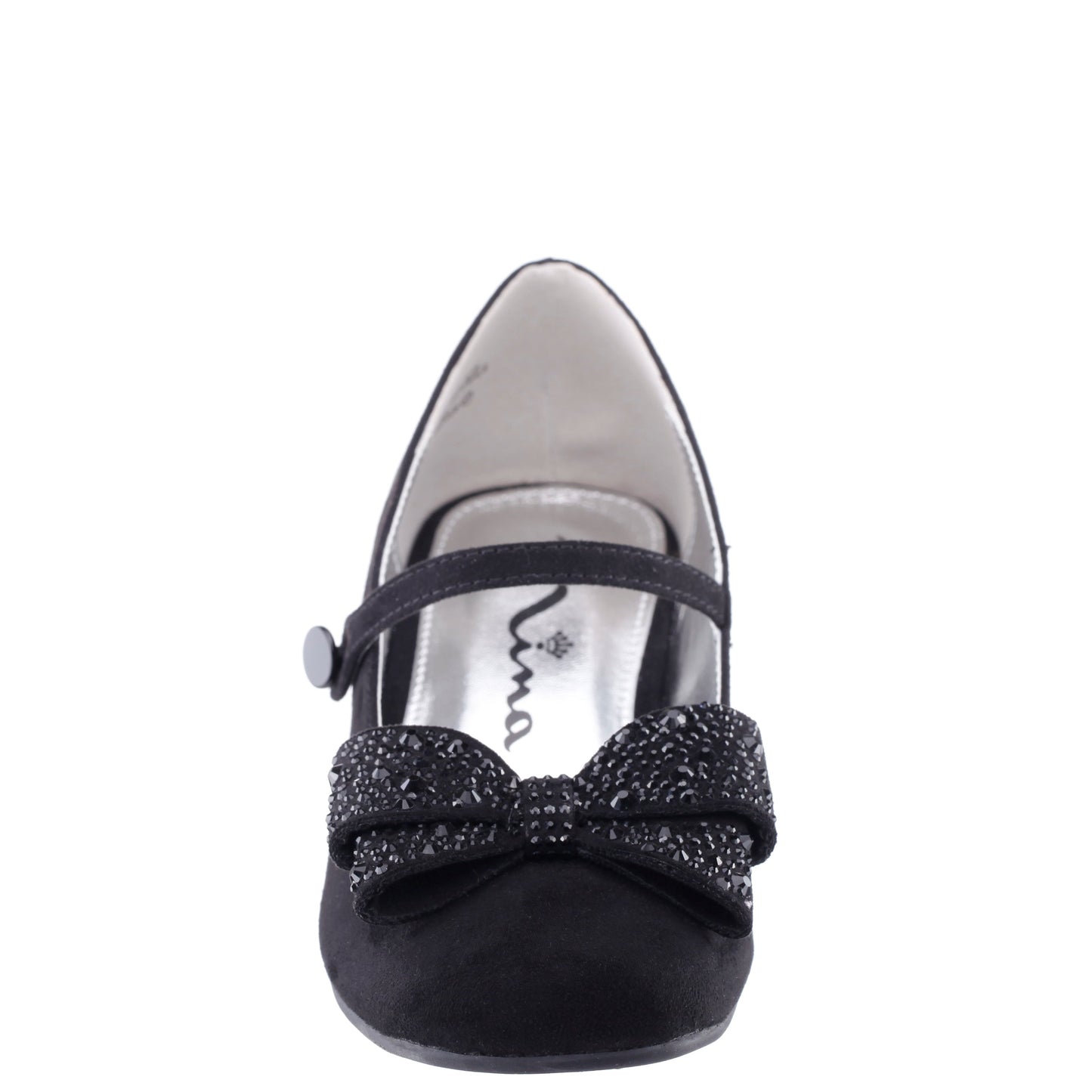 Nina Shoes Girls Nole Black Suede Mary Jane Pumps