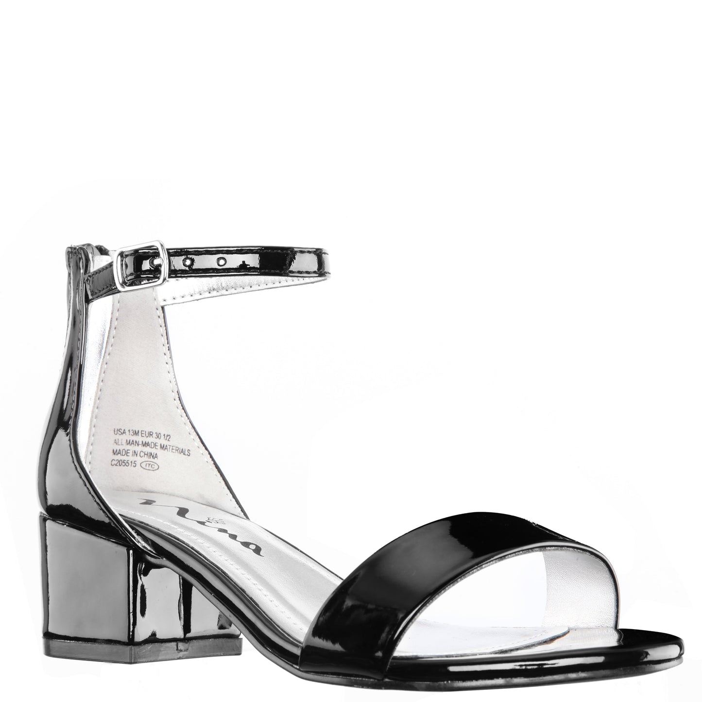 Nina Shoes Girls Hidi Black ankle strap dress sandals
