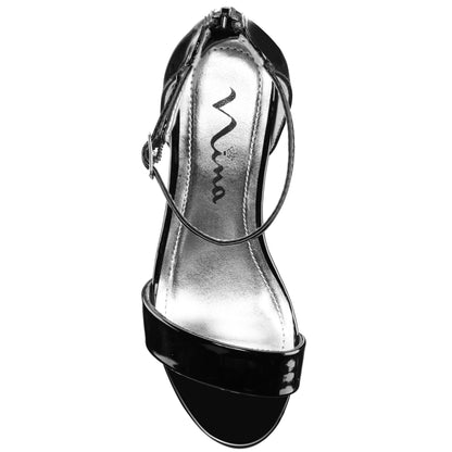 Nina Shoes Girls Hidi Black ankle strap dress sandals