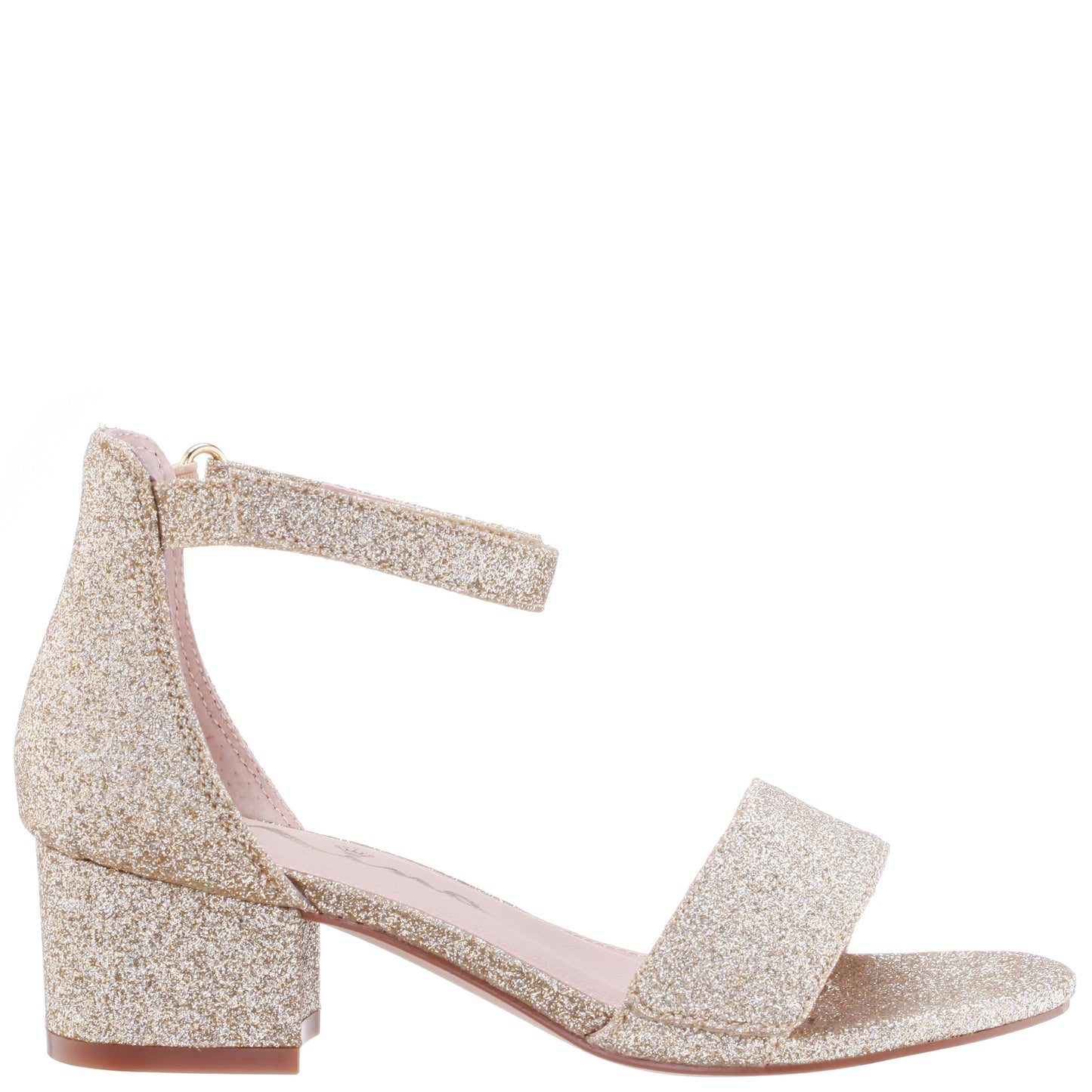 Nina Shoes Girls Rejina Gold Glitter Adjustable Dress Sandals